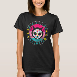 Camiseta Dia De Los Muertos Meowtos Cat Sugar Skull México