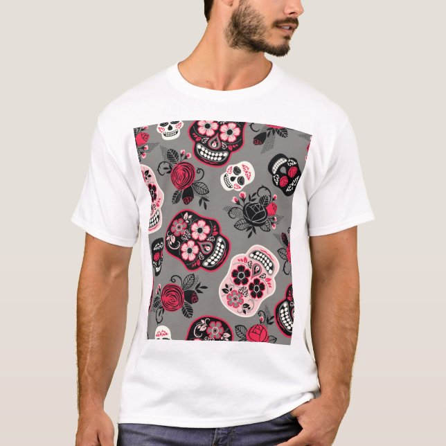 Camiseta Dia de los Muertos: Patrón de cosecha (Anverso)