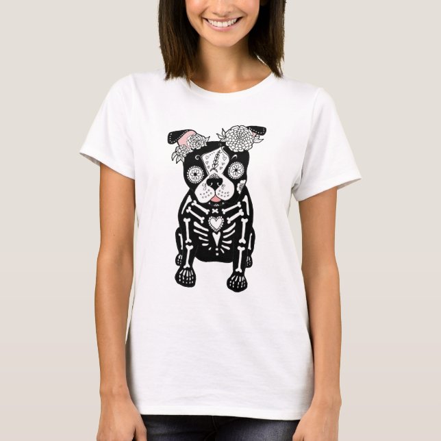 Camiseta Dia de Los Muertos Puppy (Anverso)