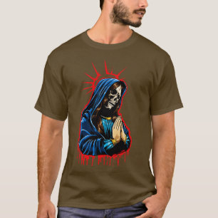 Camiseta Día De Los Muertos Rezando La Calavera Catrina