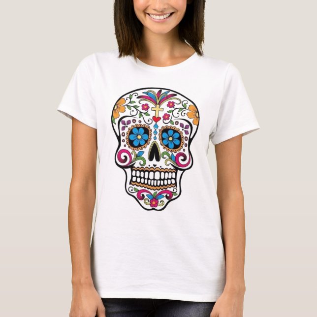Camiseta Dia de los Muertos Skull (Anverso)