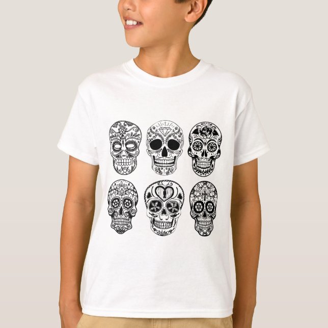 Camiseta Dia de los Muertos Skulls (día de los muertos) (Anverso)