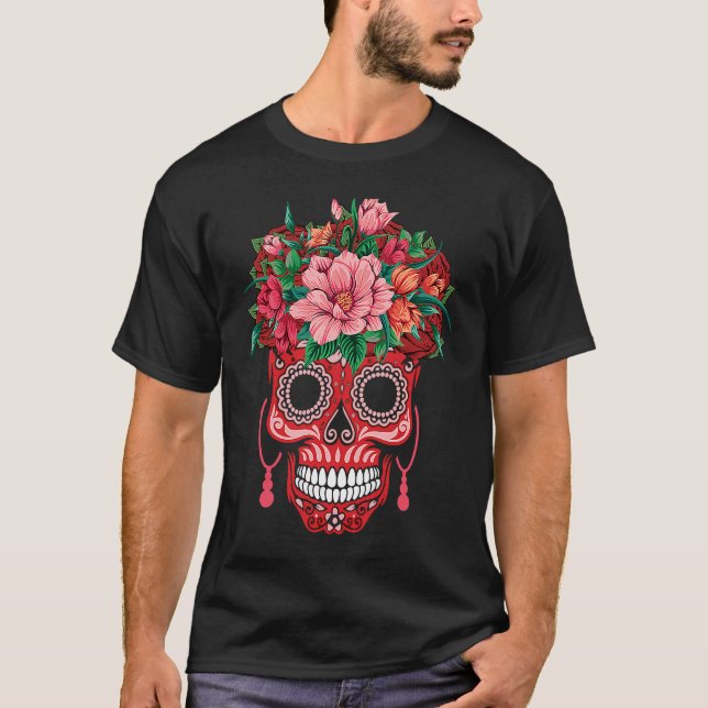 Camiseta Dia De Los Muertos Valentines Day (Anverso)