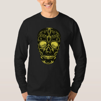 Camiseta Dia De Los Muertos Yellow Skull Mask Premium