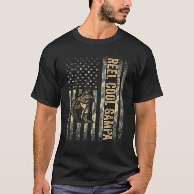 Camiseta Día de los Padres de Guay Gampa, Camoflauge Reel (Anverso)