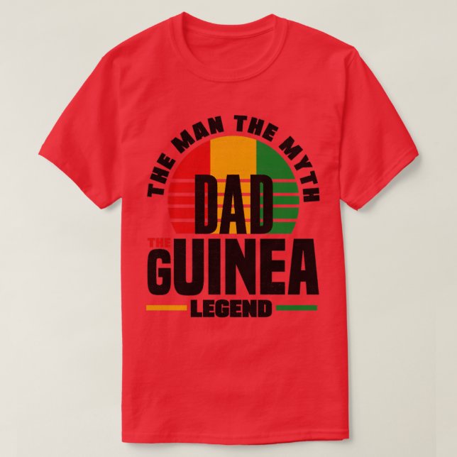 Camiseta Día de los Padres de la Bandera de Guinea guineana (Diseño del anverso)