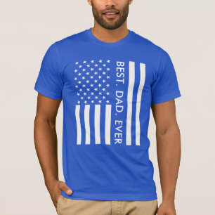 Camiseta Día de los Padres de la Bandera de la Tipografía d