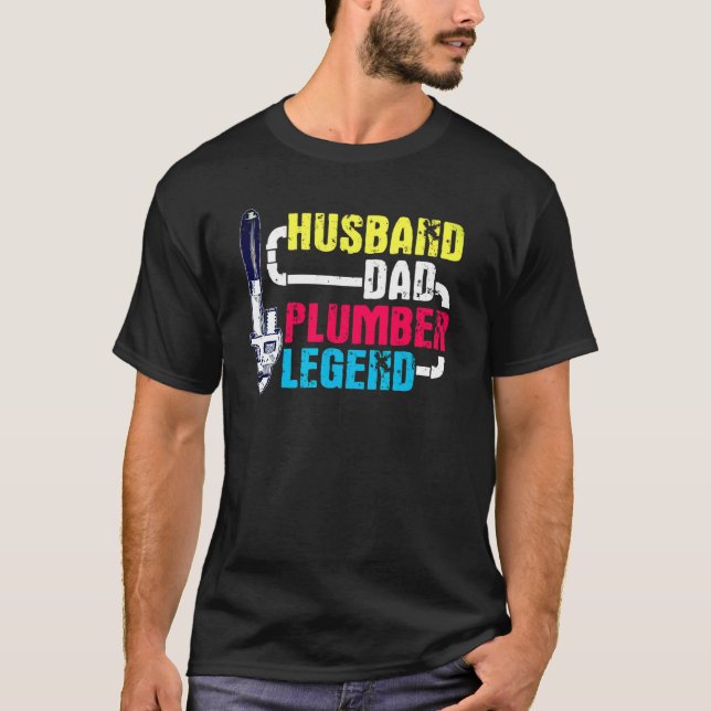 Camiseta Día de los Padres de la Leyenda del Marido de Plum (Anverso)
