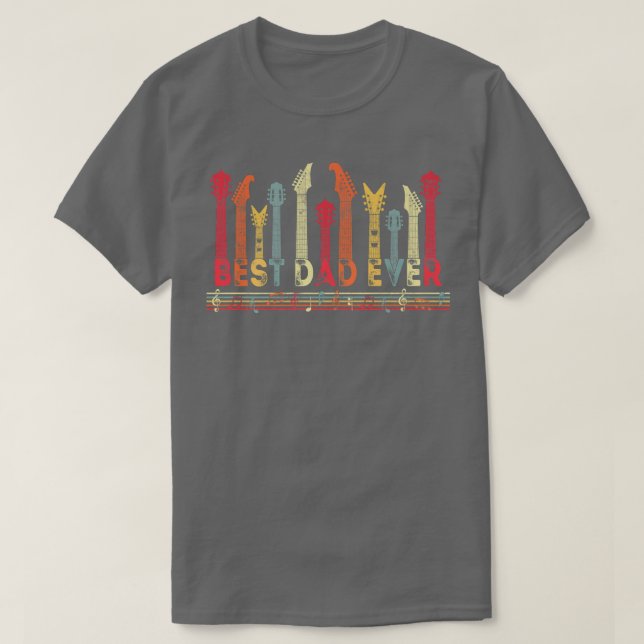 Camiseta Día de los Padres de la Música Retro de Guitar Lov (Diseño del anverso)