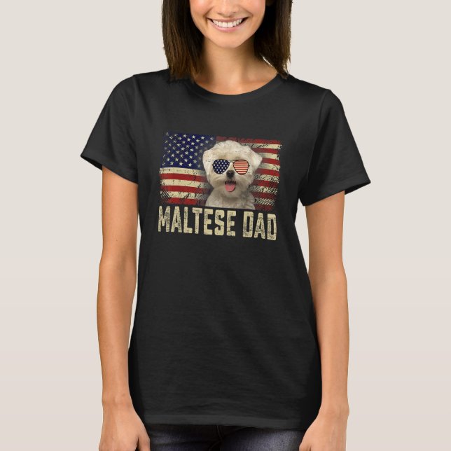 Camiseta Día de los Padres de Padres Malteses con Bandera D (Anverso)