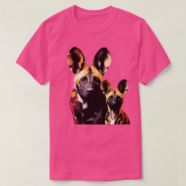 Camiseta Día de los Padres de Perros Salvajes Africanos (Diseño del anverso)