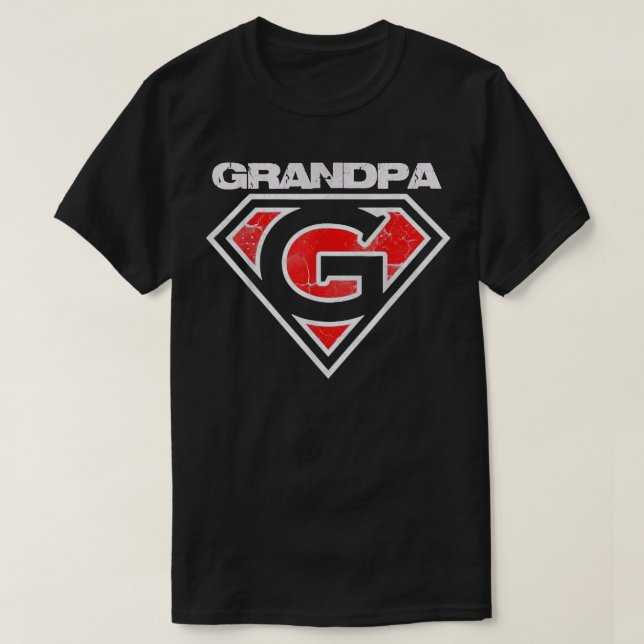 Camiseta Día de los Padres de Regalo Funny Superhero Abuelo (Diseño del anverso)