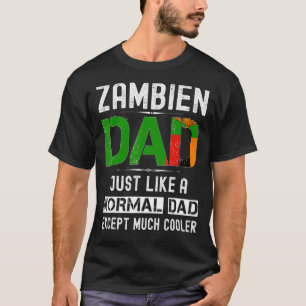 Camiseta Día de los Padres de Zambia Bandera Hombres Cumple