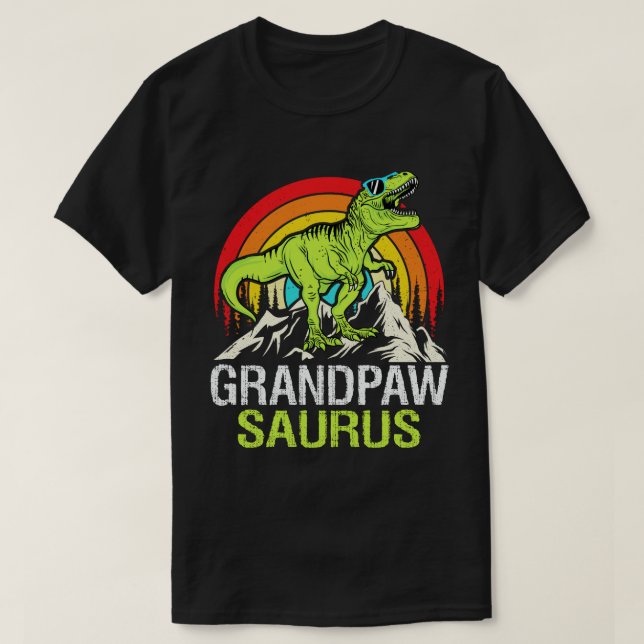 Camiseta Día de los Padres del Abuelo de Dinosaurio (Diseño del anverso)