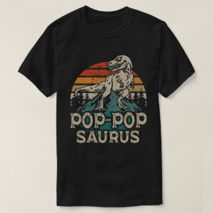 Camiseta Día de los Padres del Abuelo de Dinosaurio Pop-Pop