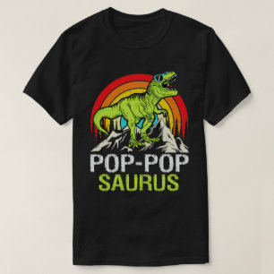 Camiseta Día de los Padres del Abuelo de Dinosaurio Pop-Pop
