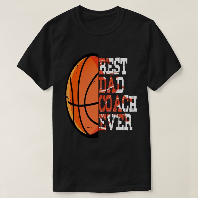 Camiseta Día de los padres del baloncesto, mejor entrenador (Diseño del anverso)