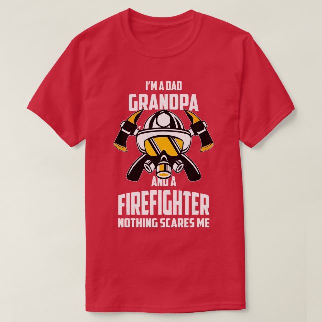 Camiseta Día De Los Padres Del Bombero Del Abuelo De Papá (Diseño del anverso)