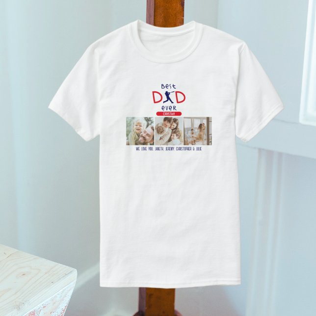 Camiseta Día de los Padres del Collage de fotos Cute Dad, G (Subido por el creador)