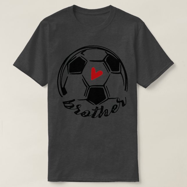 Camiseta Día de los padres del fútbol divertido del hermano (Diseño del anverso)