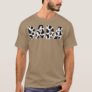 Camiseta Día de los Padres del Patrón de Vaca Impresa de Va