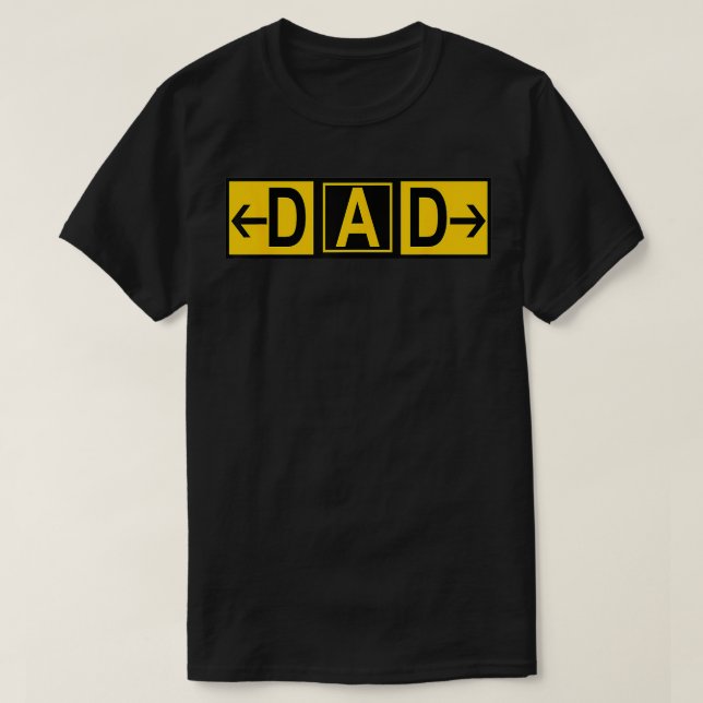 Camiseta Día de los Padres del Piloto del Rótulo Taxiway de (Diseño del anverso)