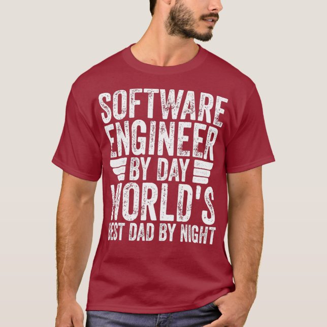 Camiseta Día de los Padres Funny del Mejor Ingeniero de Sof (Anverso)