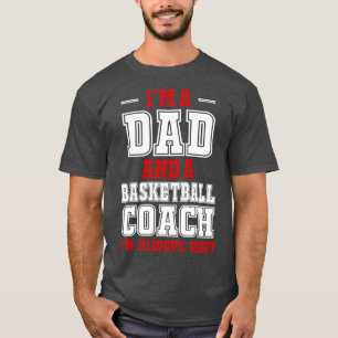 Camiseta Día de los Padres Funny, entrenador de baloncesto