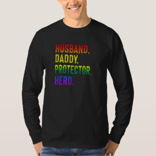 Camiseta Día De Los Padres Gay Orgullo Lgbt Esposo Papi Pro