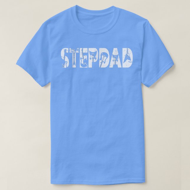 Camiseta Día de los Padres Guitarianos Retro Padre Stepdad  (Diseño del anverso)