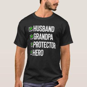 Camiseta Día de los Padres Héroes, Protector Del Abuelo Del