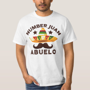 Camiseta Día de los Padres Mexicanos número uno Juan Abuelo