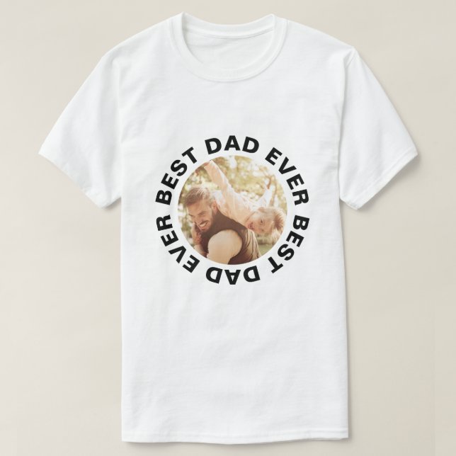 Camiseta Día de los Padres Personalizados de la mejor foto  (Diseño del anverso)