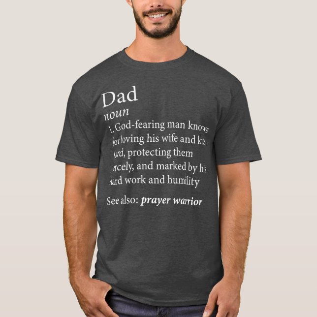 Camiseta Día de los Padres por la definición de padre crist (Anverso)