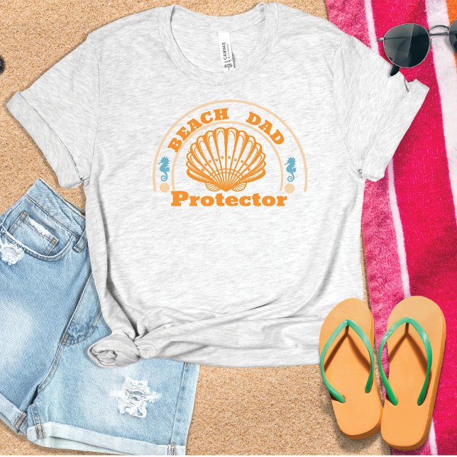 Camiseta día de los padres protectores de papá de playa (Subido por el creador)