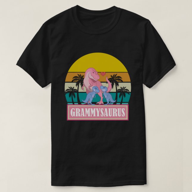Camiseta Día de los Padres T-Rex de los Dinosaurios GRAMYSA (Diseño del anverso)