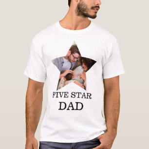 Camiseta Día de los Padres Únicos Modernos Cinco estrellas 
