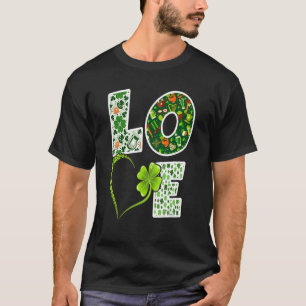 Camiseta Día de los Patrocinadores Amor Green Shamrock Luck