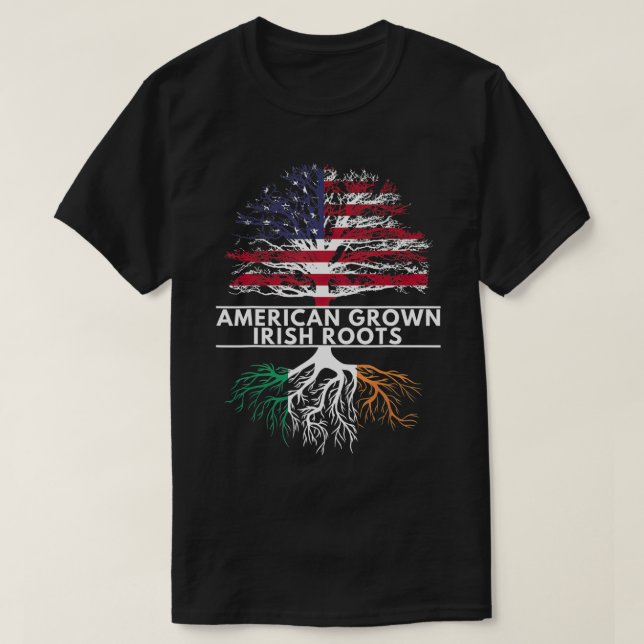 Camiseta Día de los Patrocinadores Bandera Americana Irland (Diseño del anverso)