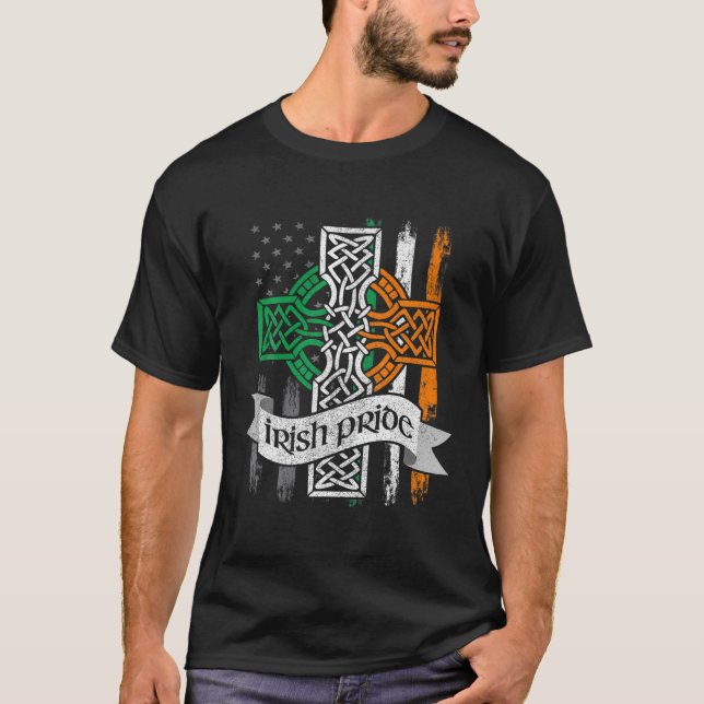 Camiseta Día de los Patrocinadores Bandera Americana Irland (Anverso)