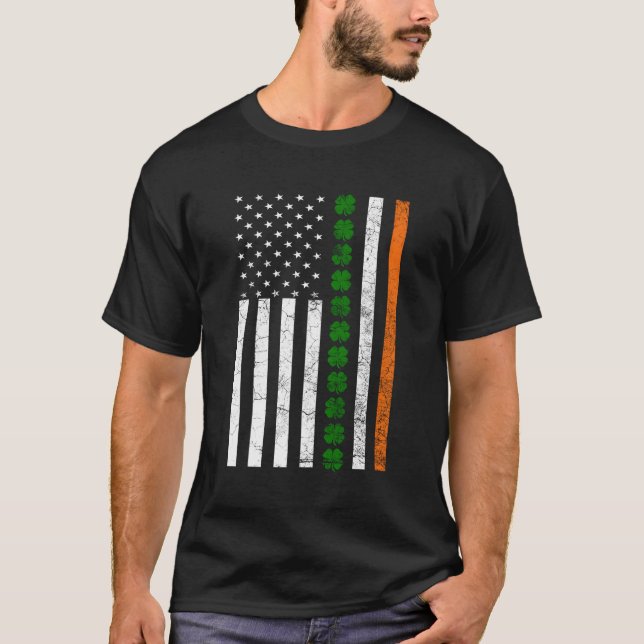 Camiseta Día de los Patrocinadores Bandera Americana Irland (Anverso)