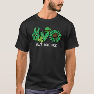 Camiseta Día de los Patrocinadores Paz Amor Luck Saint Patt