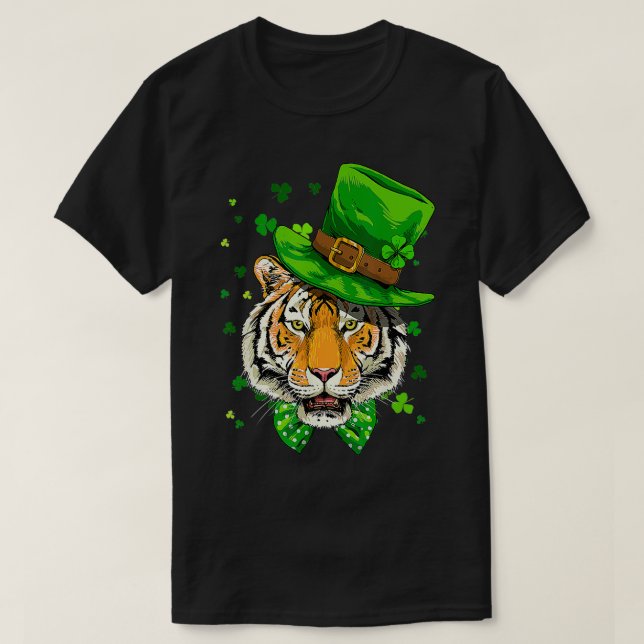 Camiseta Día de los Patrocinadores Tiger Shamrock Tiger Lov (Diseño del anverso)