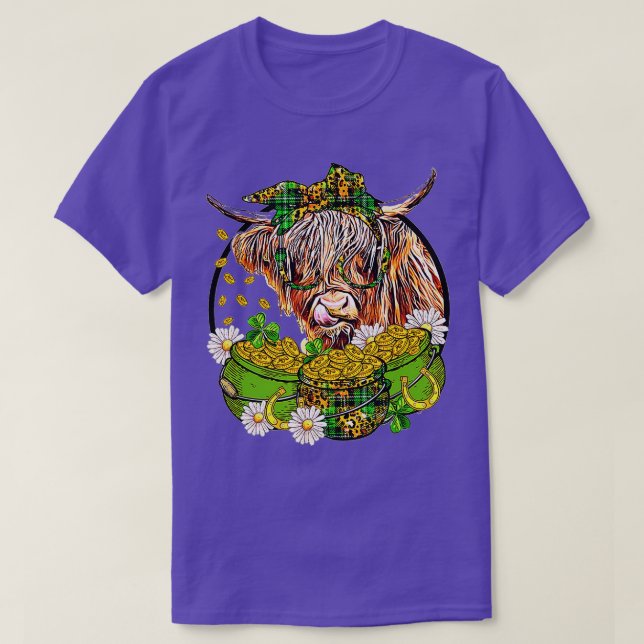 Camiseta Día de los Patrocinadores Vaca Highland Funny High (Diseño del anverso)