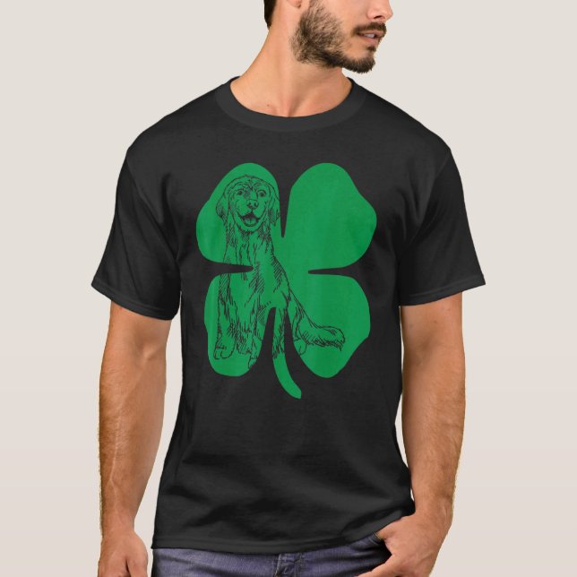 Camiseta Día de los Patrones del Shamrock verde de Golden R (Anverso)