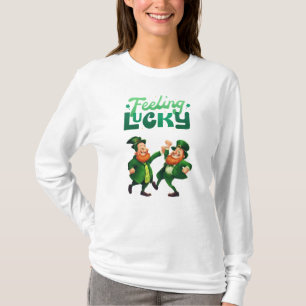 Camiseta Día de los Patrones Sensándose Afortunados Leprech