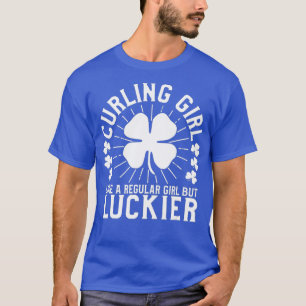 Camiseta Día de los patronos de curling de las mujeres Chic