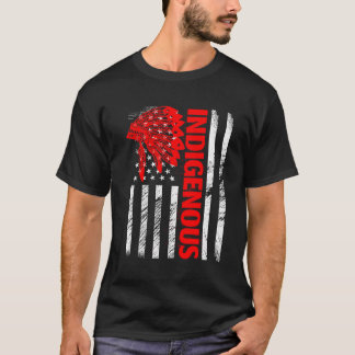 Camiseta Día de los Pueblos Indígenas Tocado Angustiado Usa