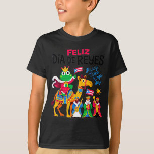 Camiseta Día de los Tres Reyes Magos Puertorriqueño y Rana 