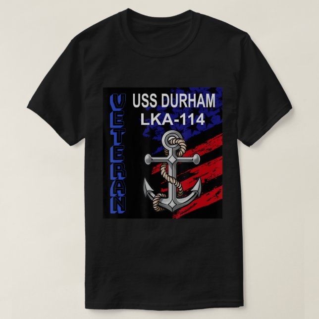 Camiseta Día de los Veteranos Barco de Carga Anfibio USS Du (Diseño del anverso)